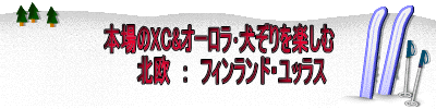 本場のXC&オーロラ･犬ぞりを楽しむ 　　　北欧　：　フィンランド・ユッラス